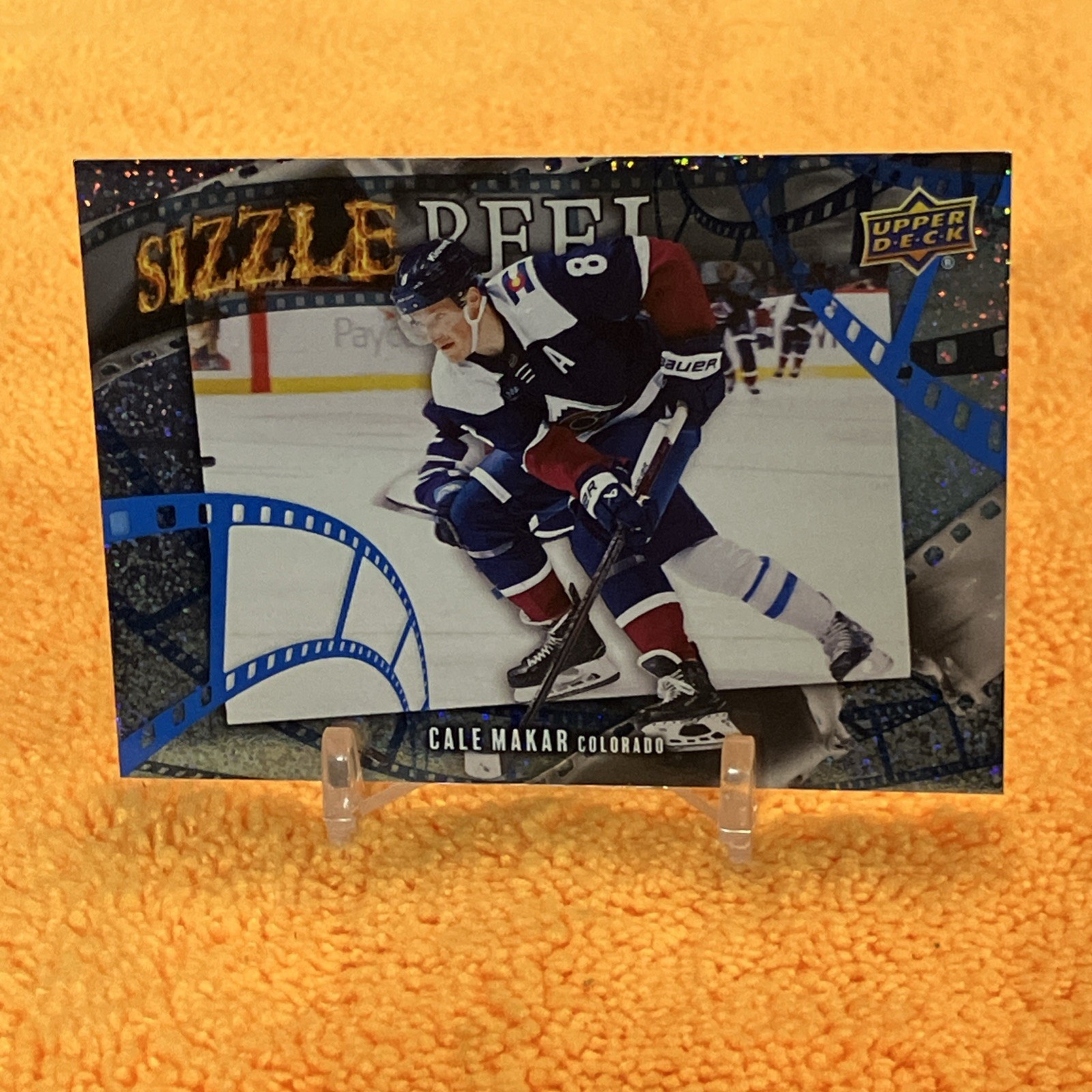 Cale Makar 2025-26 Upper Deck Series 1 #SR-1 SPECKLE SIZZLE REEL – Avalanche