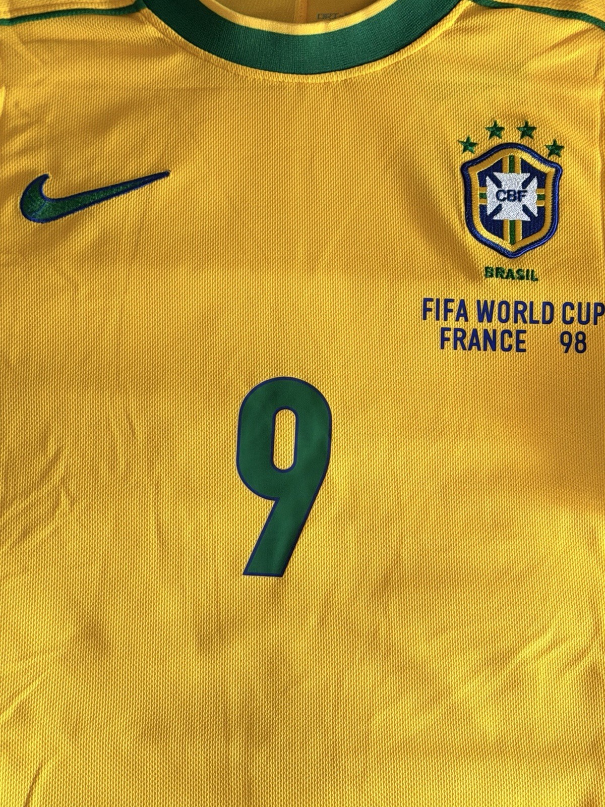 1998 Nike Reissue Brazil R9 Soccer Jersey Size Large Vintage Rare