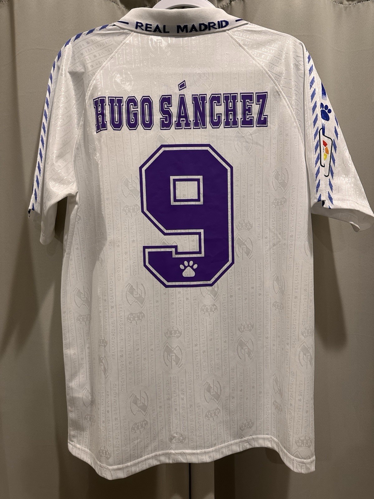 Real Madrid CF 1996/1997 Home Kelme Football Jersey XL Hugo Sanchez #9