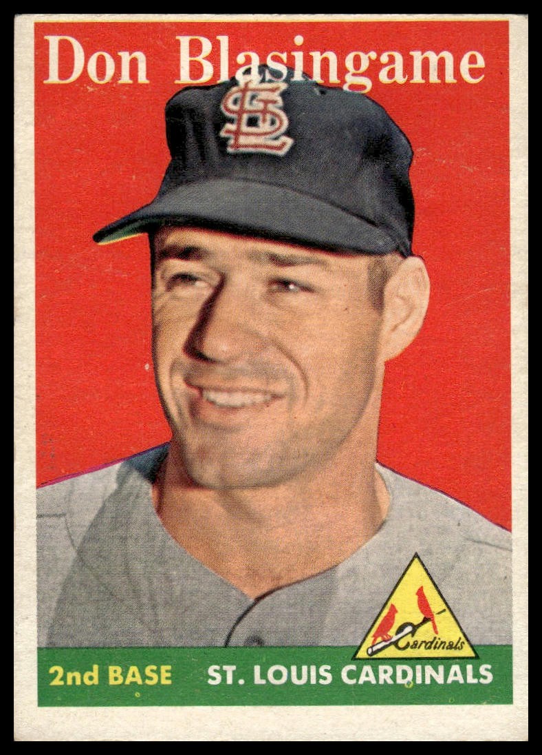 1958 Topps Don Blasingame #199 St. Louis Cardinals – Excellent