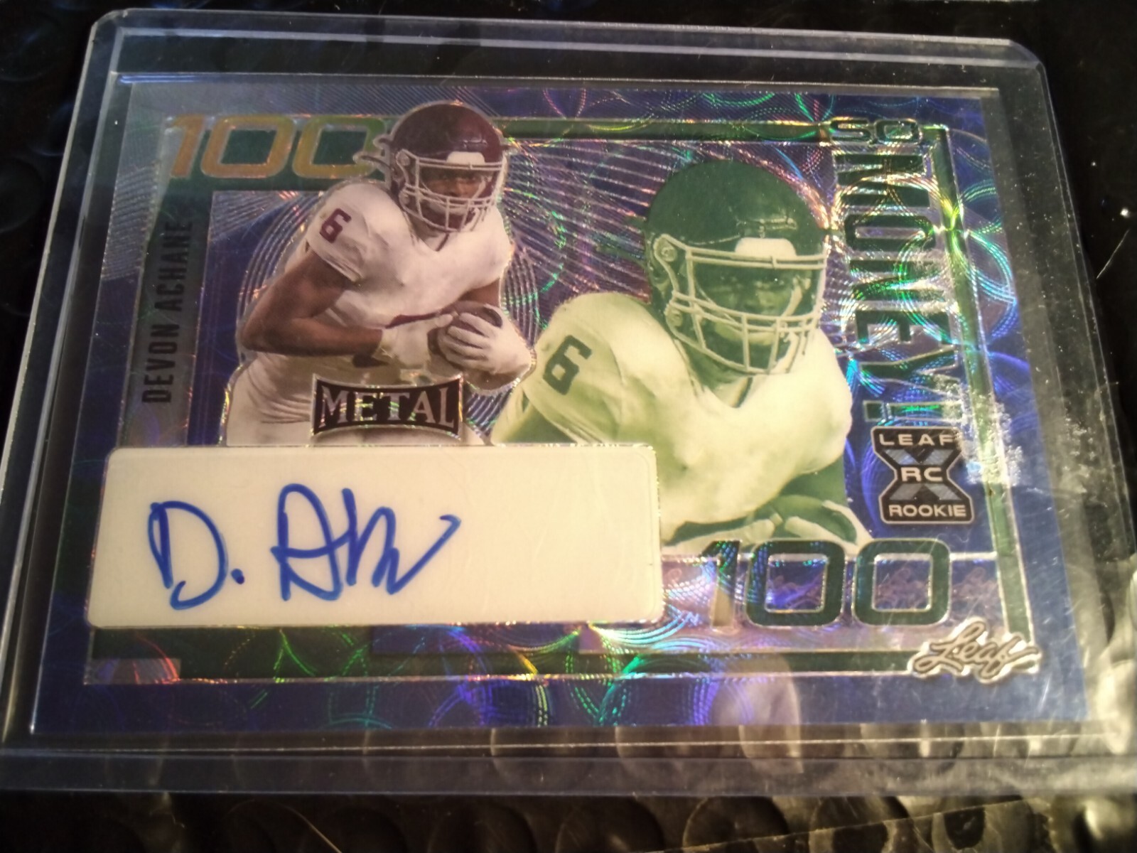 Devon Achane 2023 Leaf Metal So Money Auto /4, Dolphins Star RB