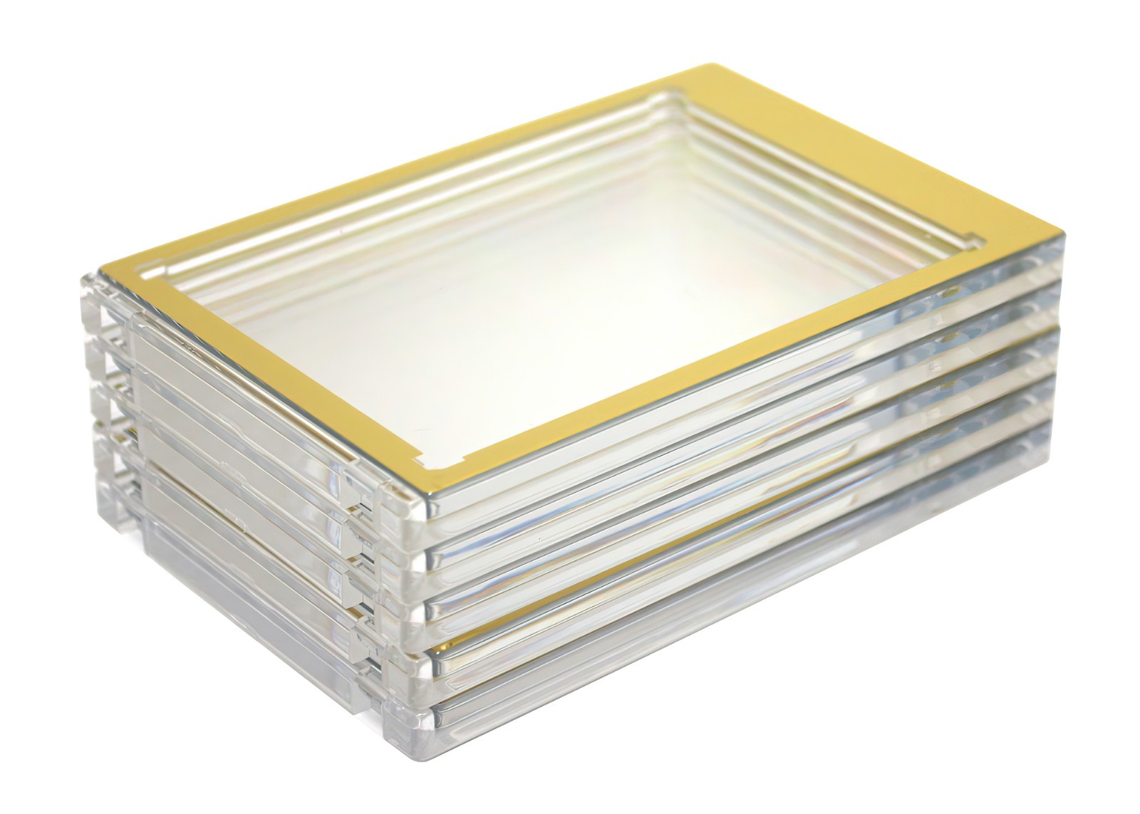 Kulshan Cards Gold Border Magnetic Holders for 35PT Cards – 5 Pack