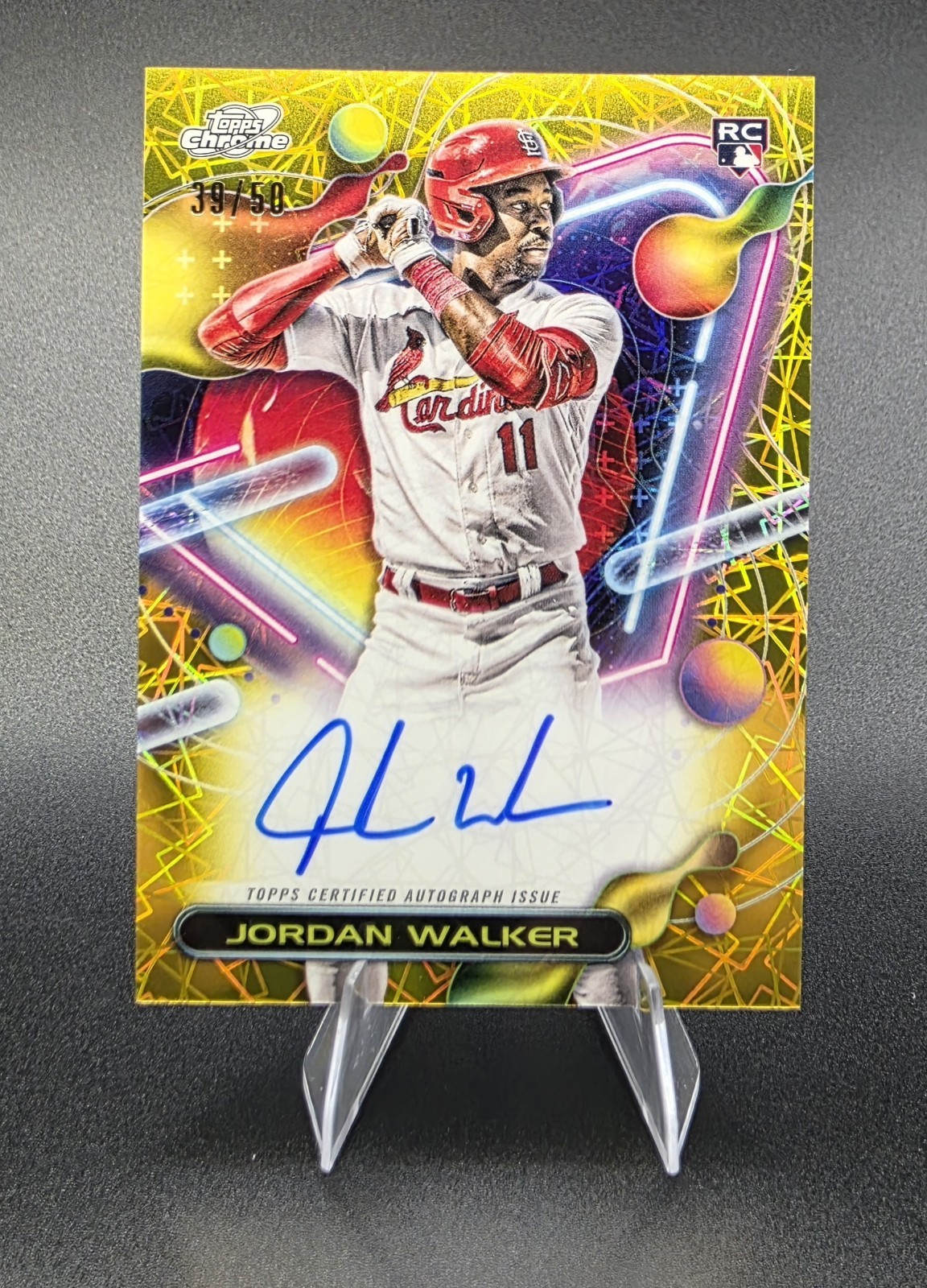 2023 Cosmic Chrome Jordan Walker RC Auto Gold Interstellar /50 #CCA-JW