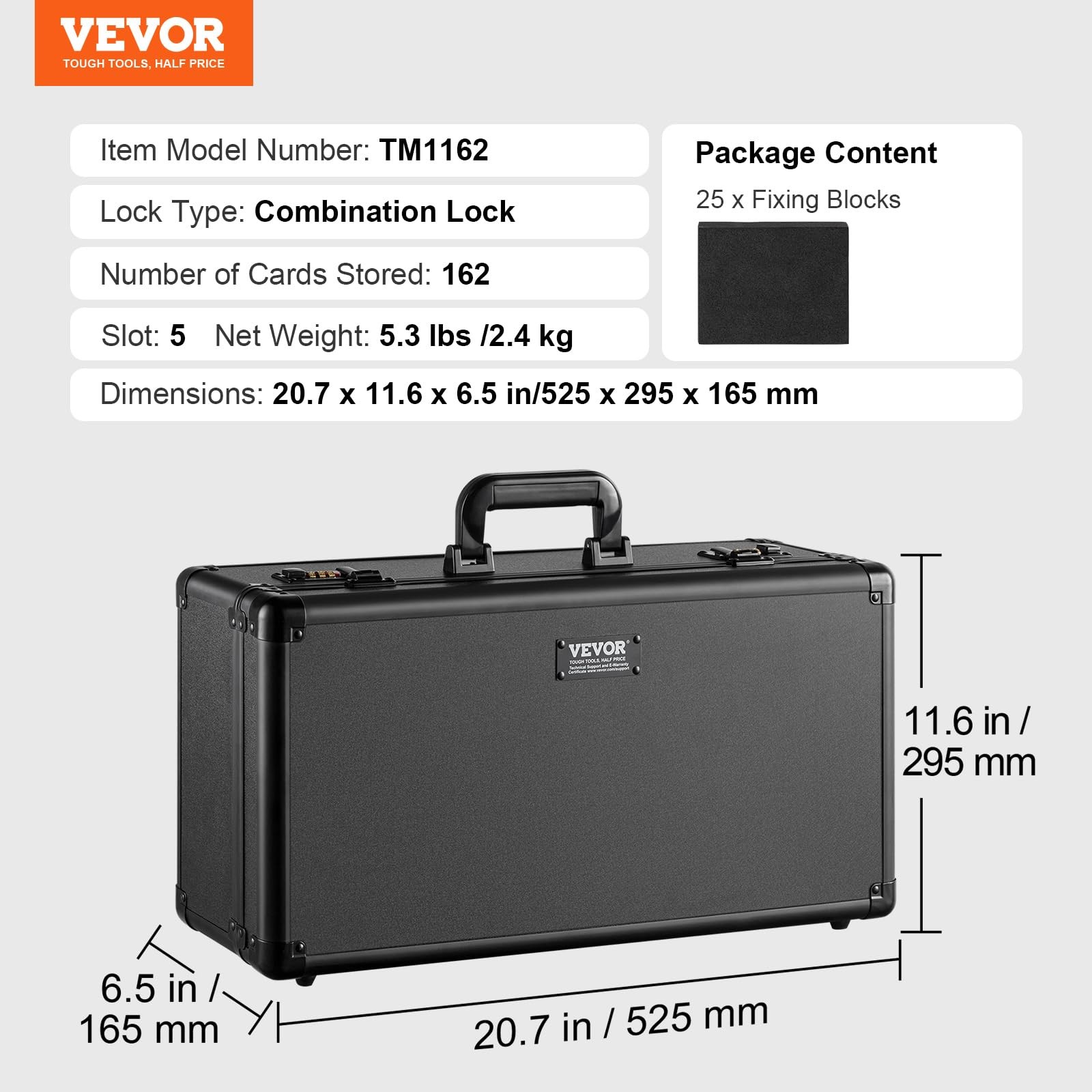 High Capacity Graded Card Storage Case for PSA BGS SGC with Lockable Security