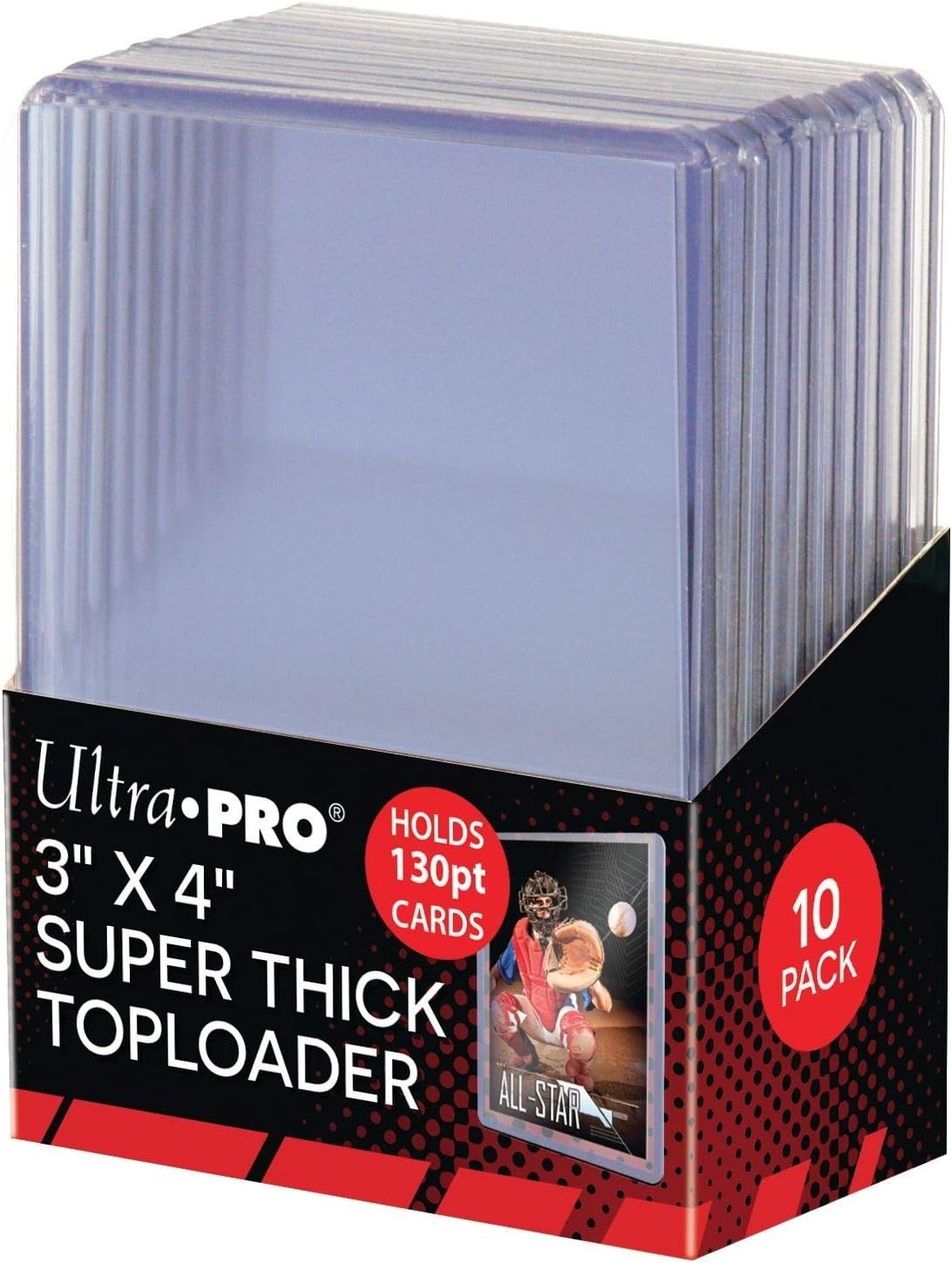 Cream Toploaders 130pt – 10 Count for Card Protection and Preservation