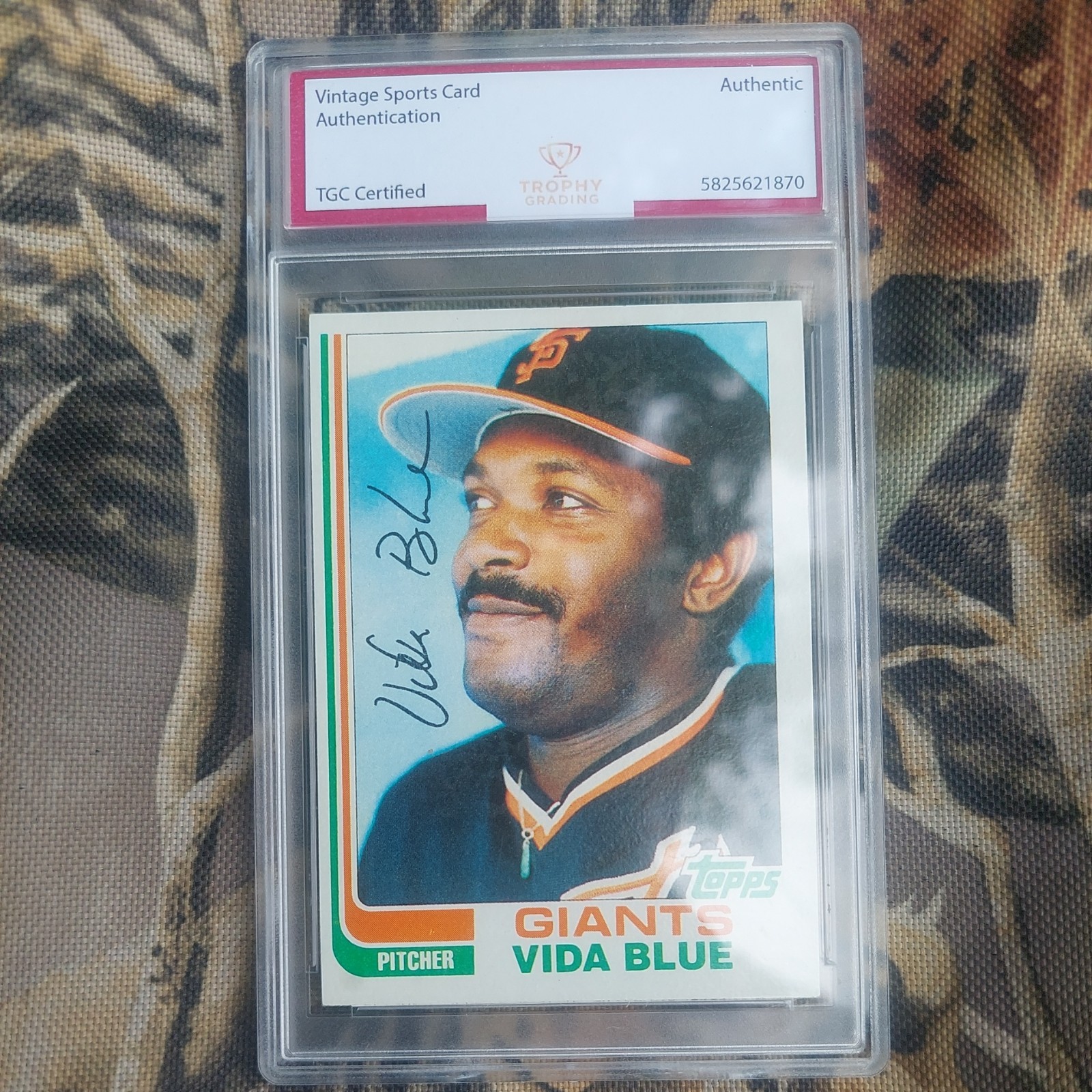 1982 Topps Vida Blue Baseball Card #430 Giants Pitcher VG Very Off-Centered