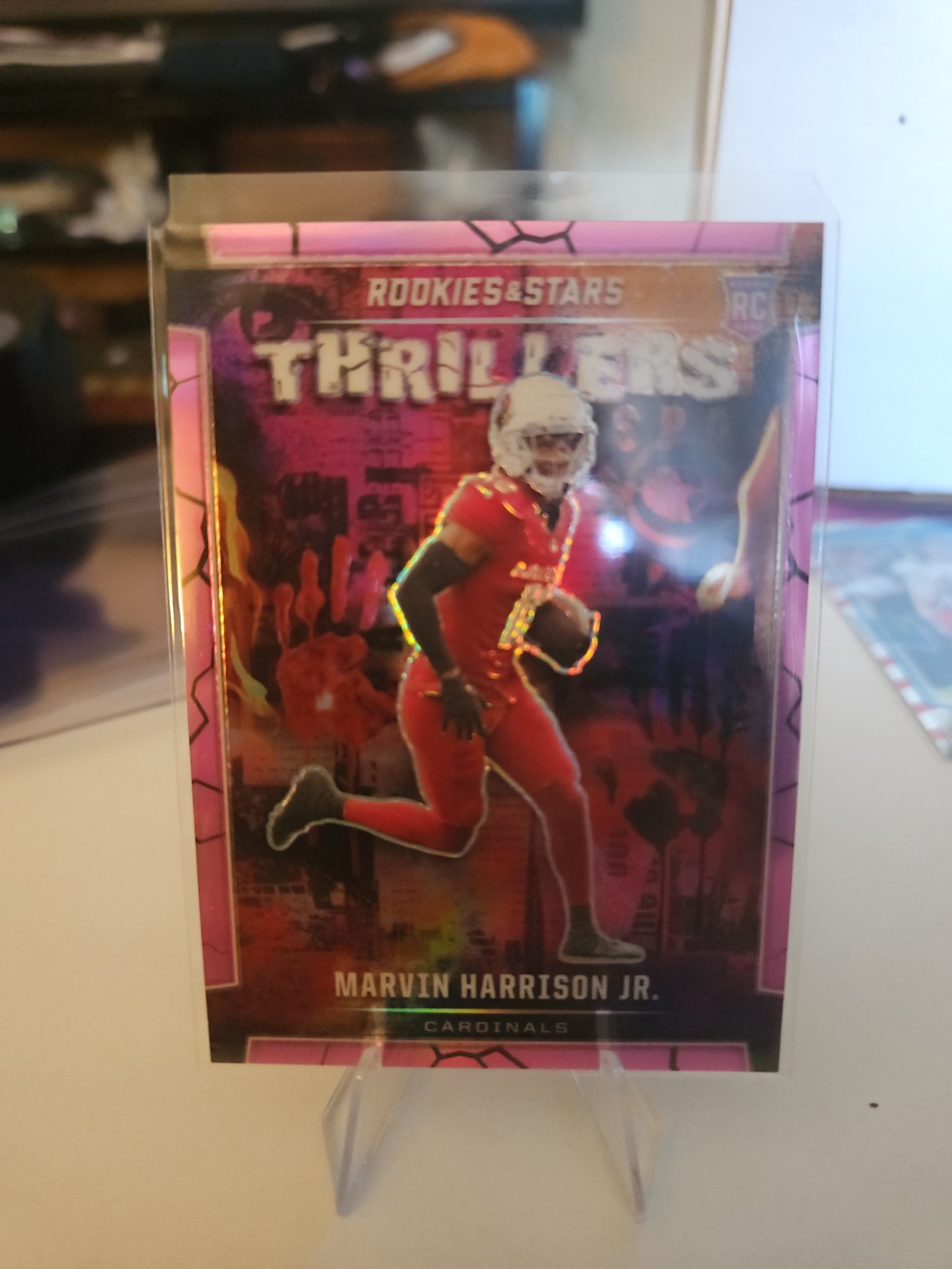 2024 Panini Rookies Stars Thrillers Marvin Harrison Jr. #T-MHJ Pink /75 (RC)