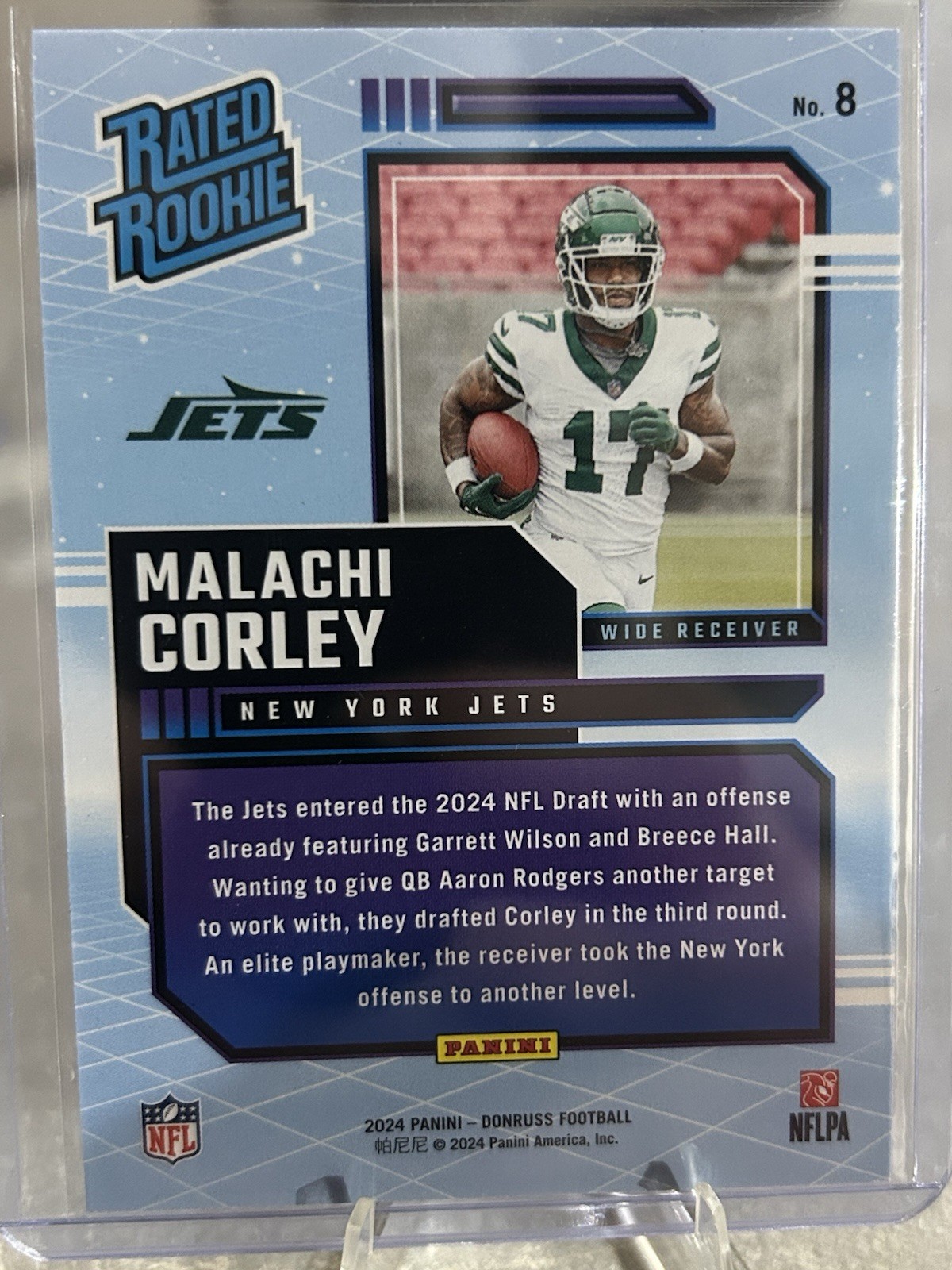 2024 Panini Donruss – Rated Rookie Retro Malachi Corley #8 (RC)