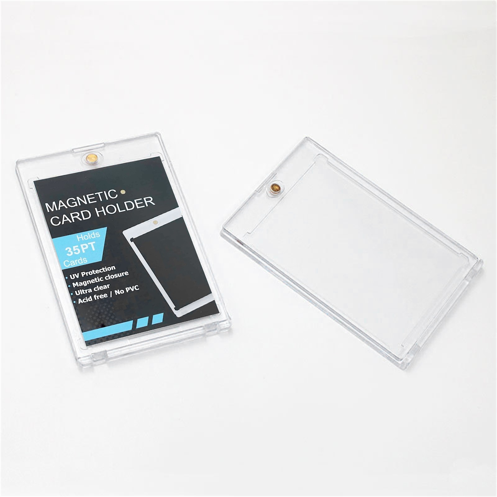 Display Frame for Magnetic Card Holder Trading Card 4 Standard Cards Wall Mount