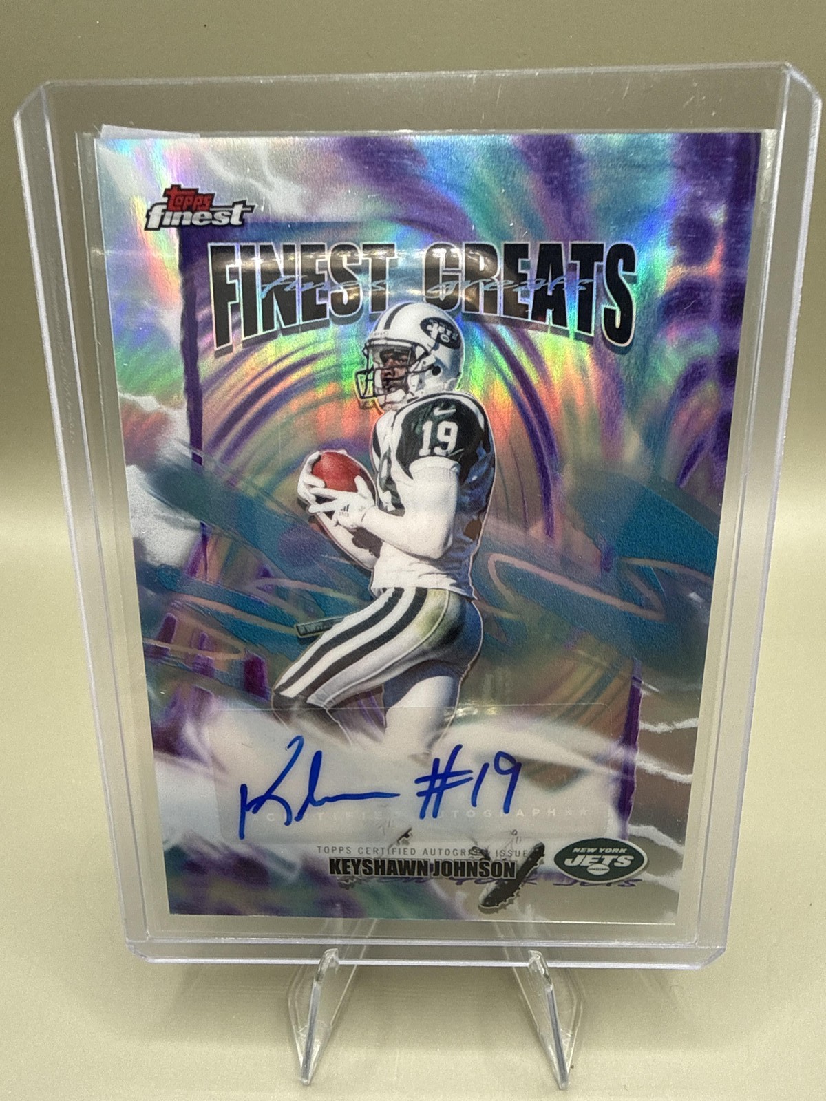 2025 Topps Finest Football KEYSHAWN JOHNSON #FGA-KJ auto