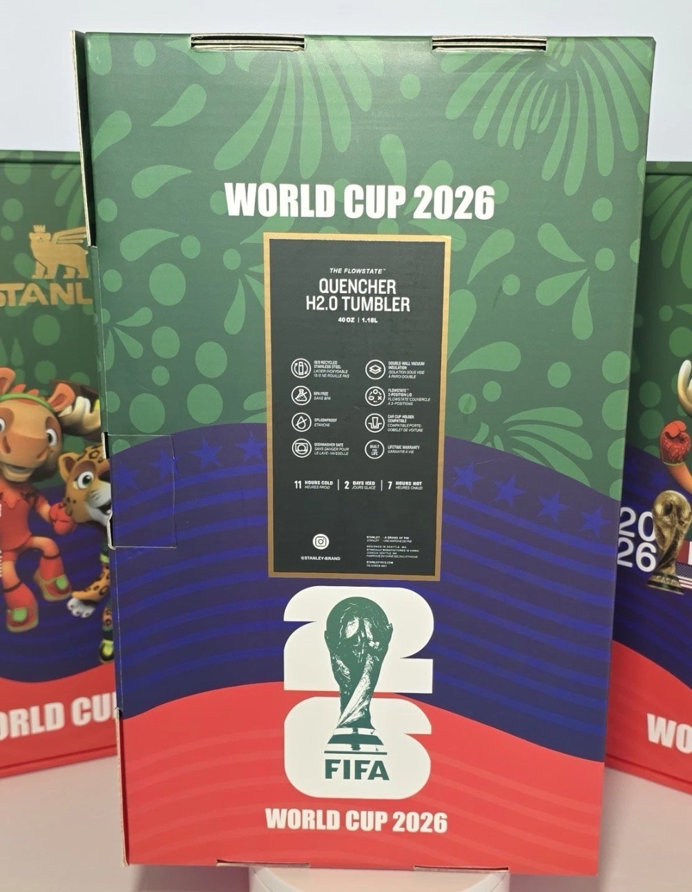world cup 2026 mascots mexico 40 oz Stanley cup tumbler Mundial 2026