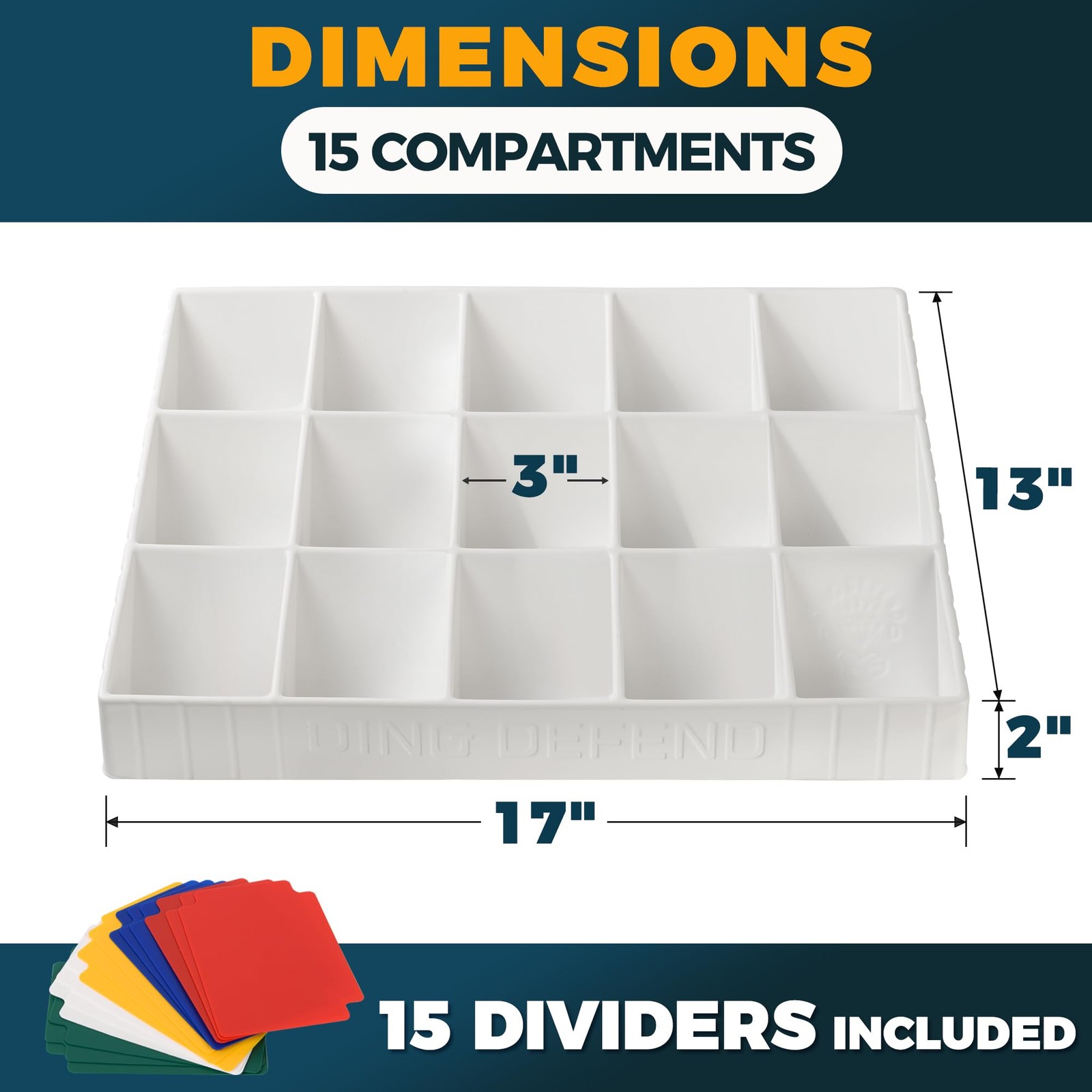 Card Sorting Tray – Stackable Trading Cards Organizer, 15-Compartment Sorter