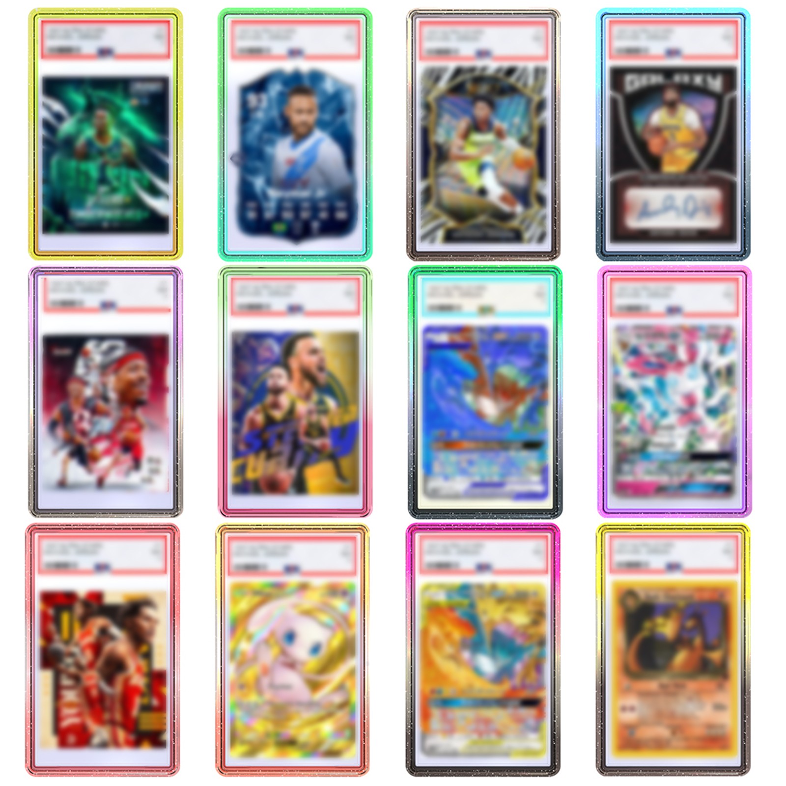 Graded Card Slab Bumper Case For PSA/CGC 35PT Gradient Protective Cover Soft TPU