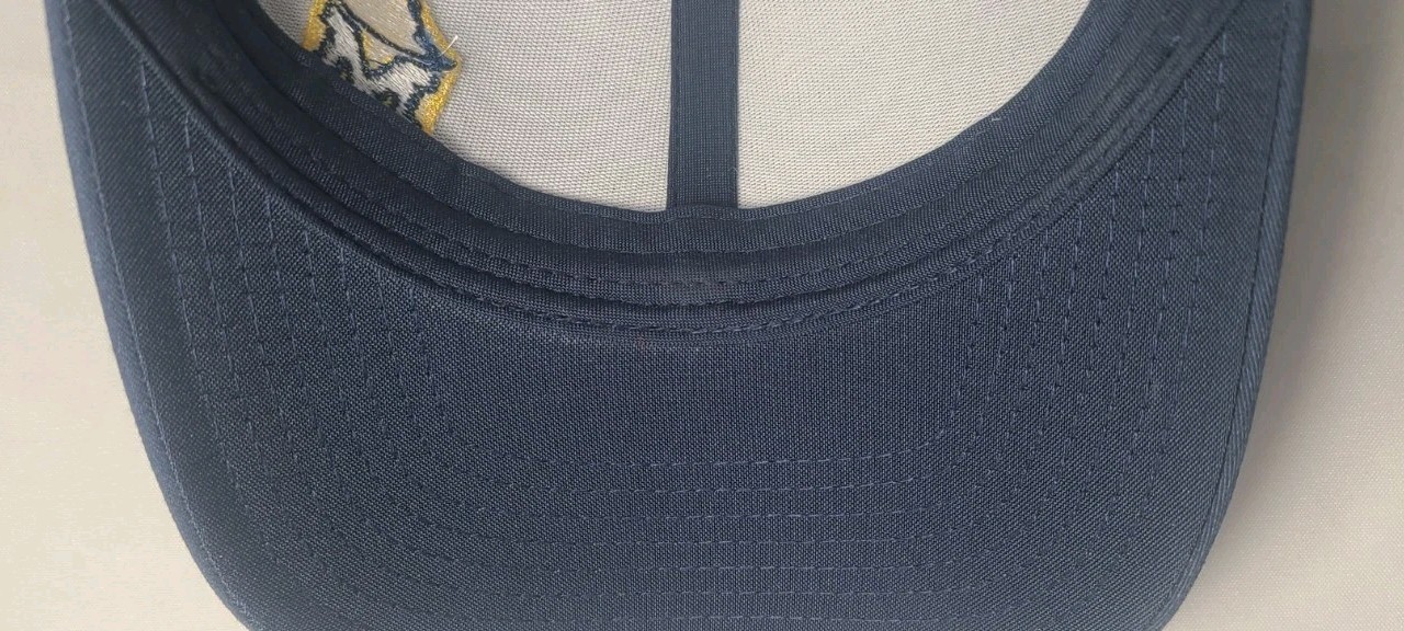 Yupoong Michigan Football Little Brown Jug Blue Trucker Hat Snapback ~ EUC