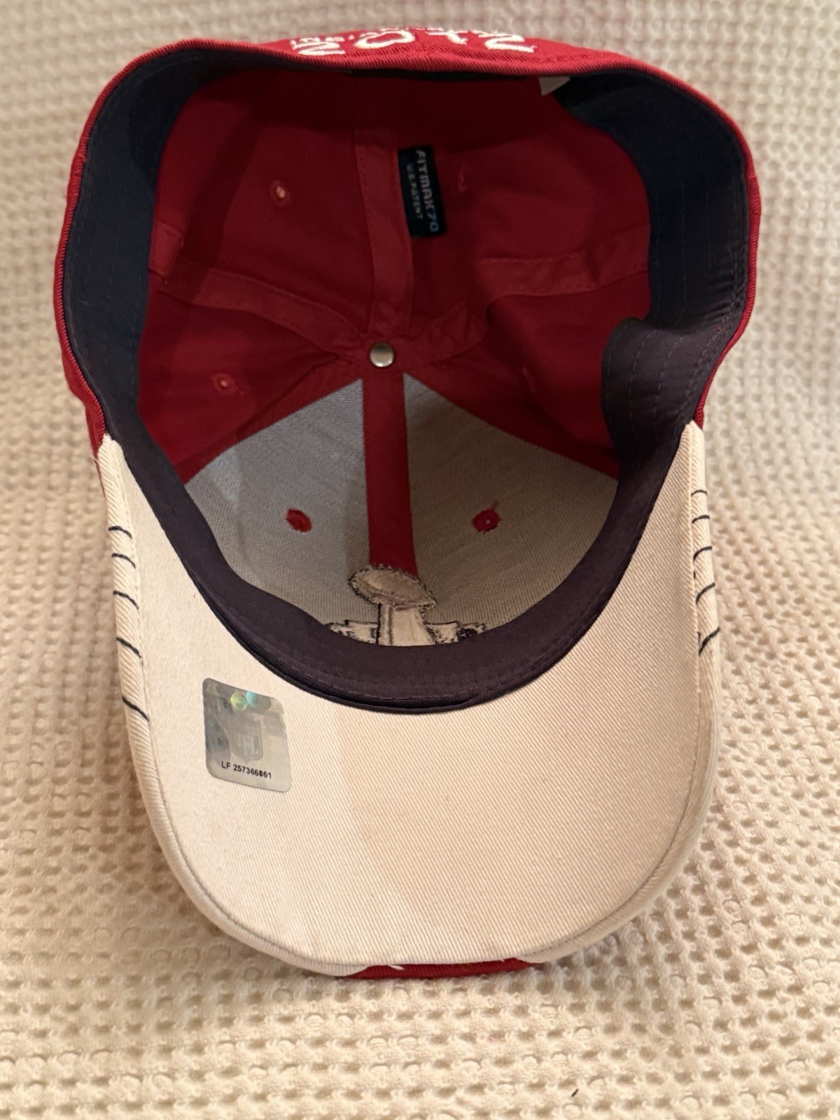 Reebok Super Bowl XLVI Indianapolis cap Hat Lombardi Trophy NFL Giants Patriots