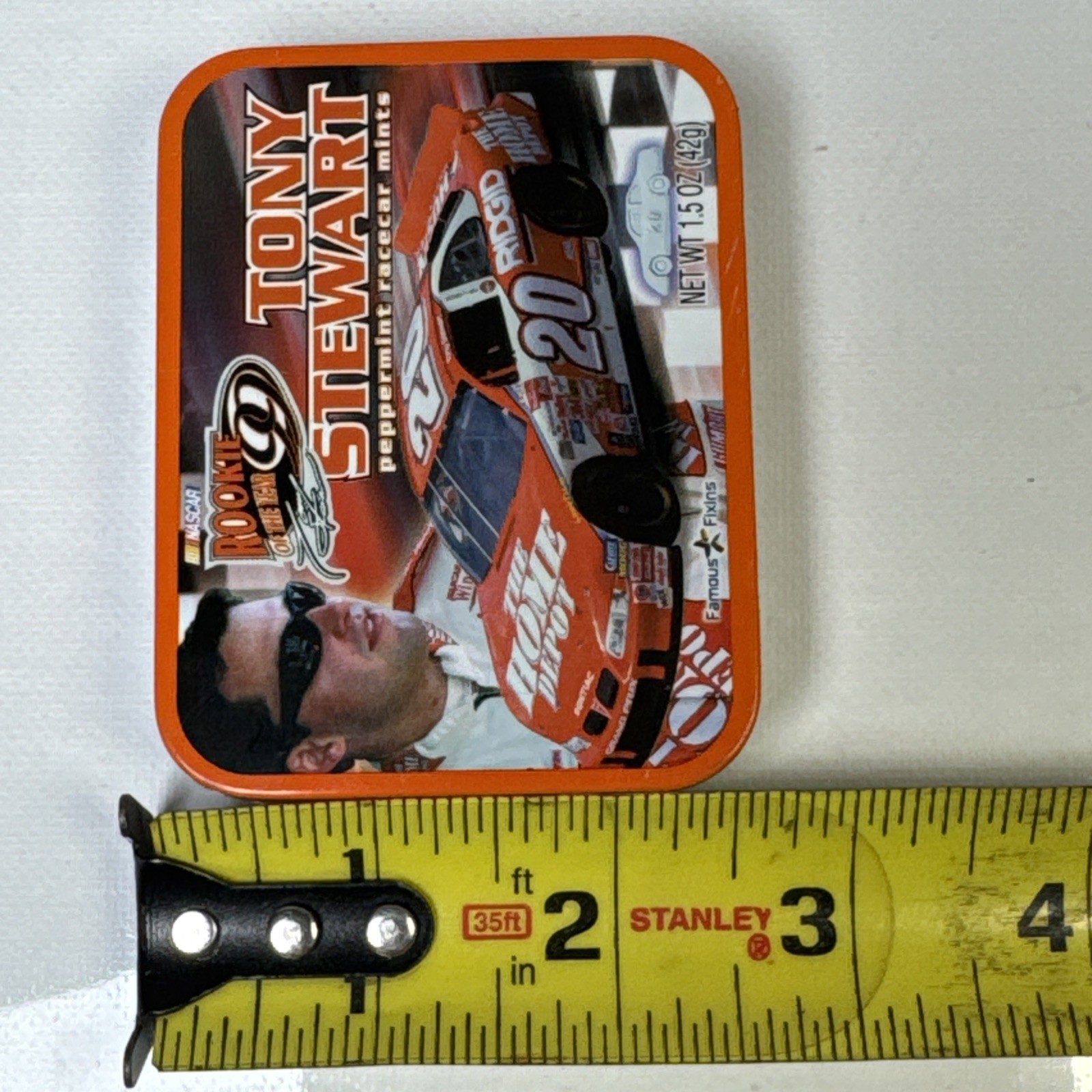 1999 Nascar Tony Stewart ROOKIE OF THE YEAR – 1.5oz. Tin Only EMPTY Collectible