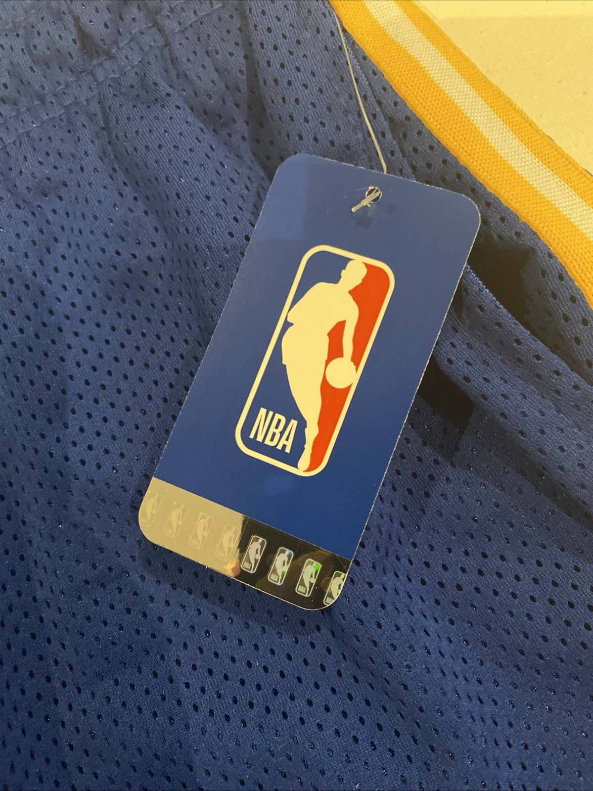 Golden State Warriors Basketball Shorts Mens XL Retro NBA Mesh Shorts Royal Gold