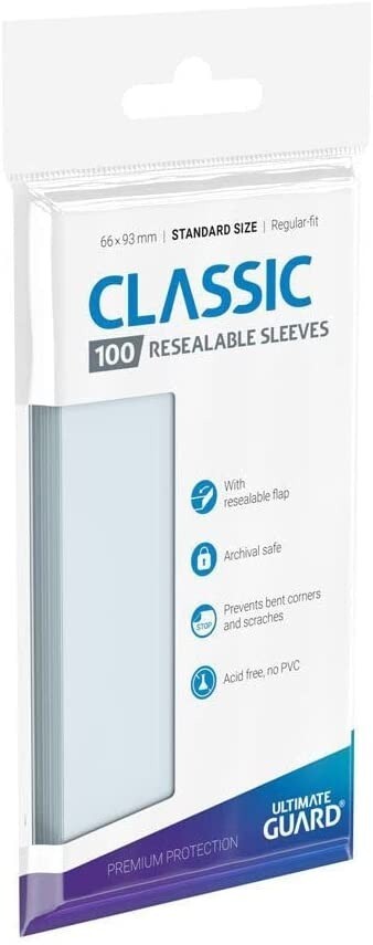 Ultimate Guard UGD010965 Trading Card Game Sleeves 100 Pack, Transparent