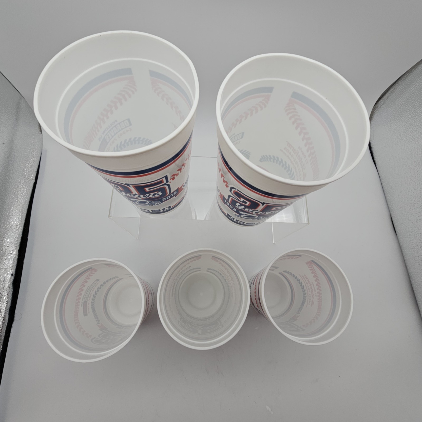 5 Braves Minor League Danville Plastic Cups 25 Years 1993-2018 Drinkware Promo
