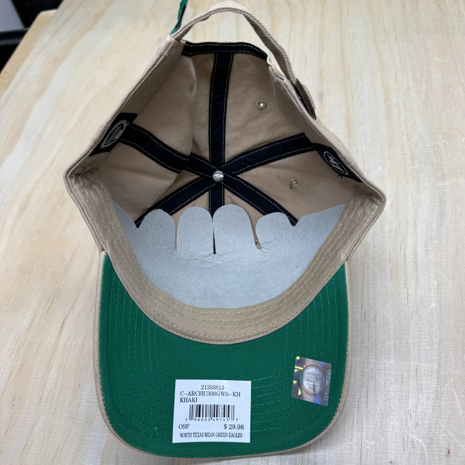 NEW North Texas Mean Green ’47 Brand Clean Up Adjustable Hat Cap Khaki OSFM