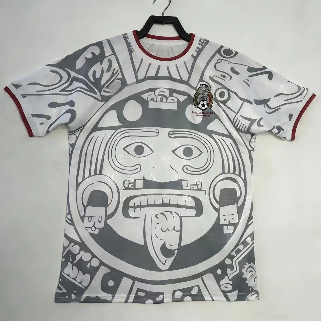 Unisex 2026 World Cup Mexico Home Soccer Jersey,Aztec Geometric Pattern