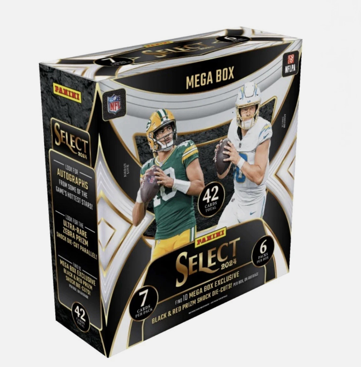 2024 Panini Select Football Trading Card Mega Box (Black & Red Prizm Die Cuts)