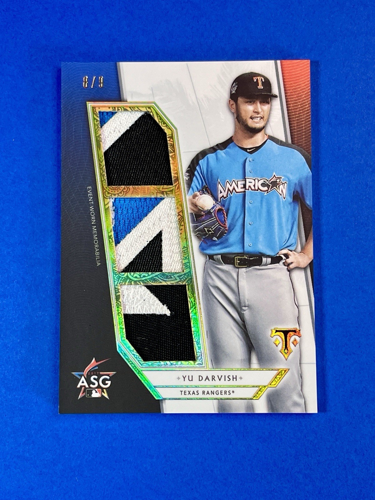 Yu Darvish 2018 Topps Triple Threads All Star Patches ASG Relic 8/9 Rangers