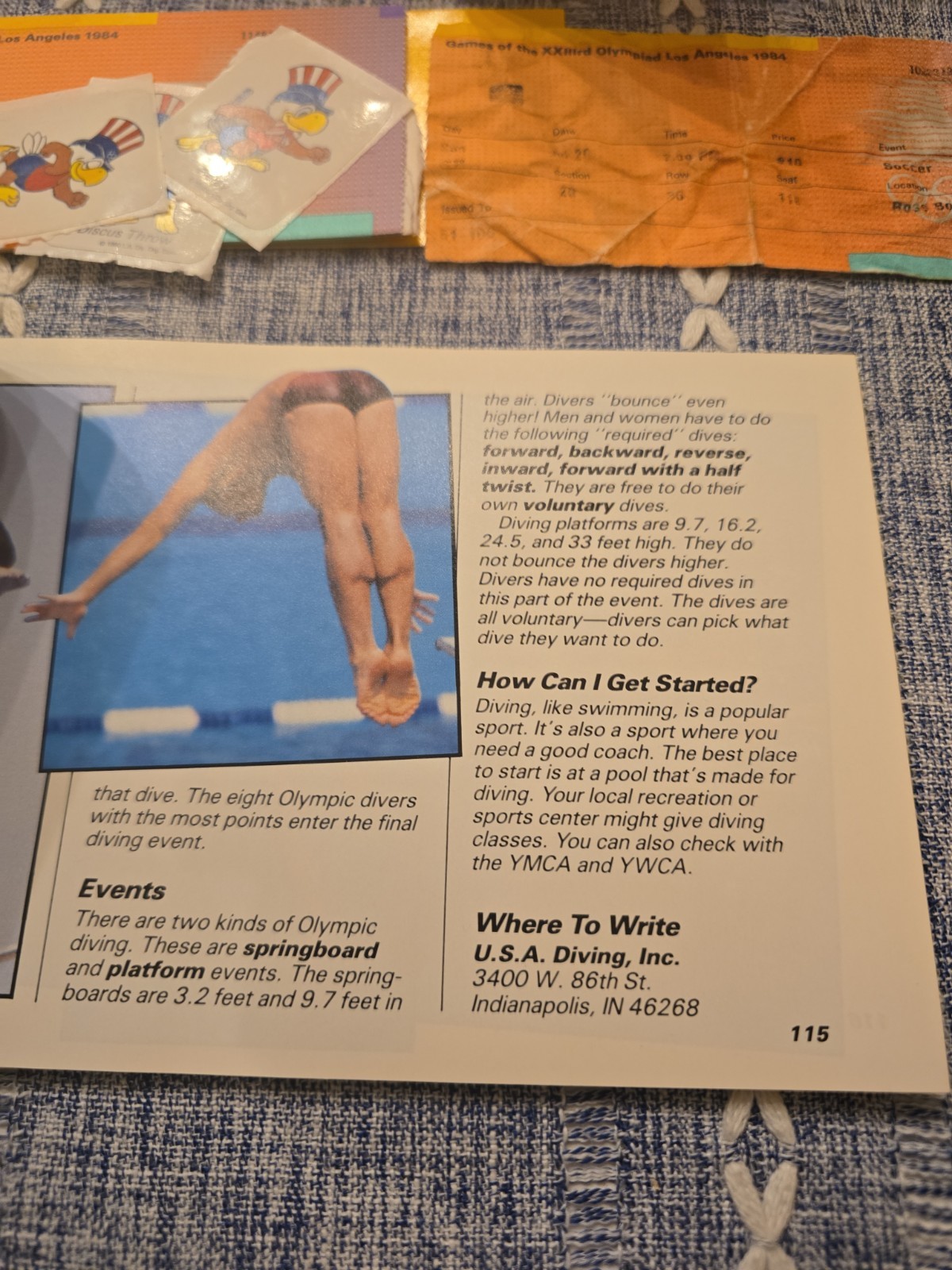 Huge 1984 Los Angeles Summer Olympics Memorabilia Lot – Official Handbook &…