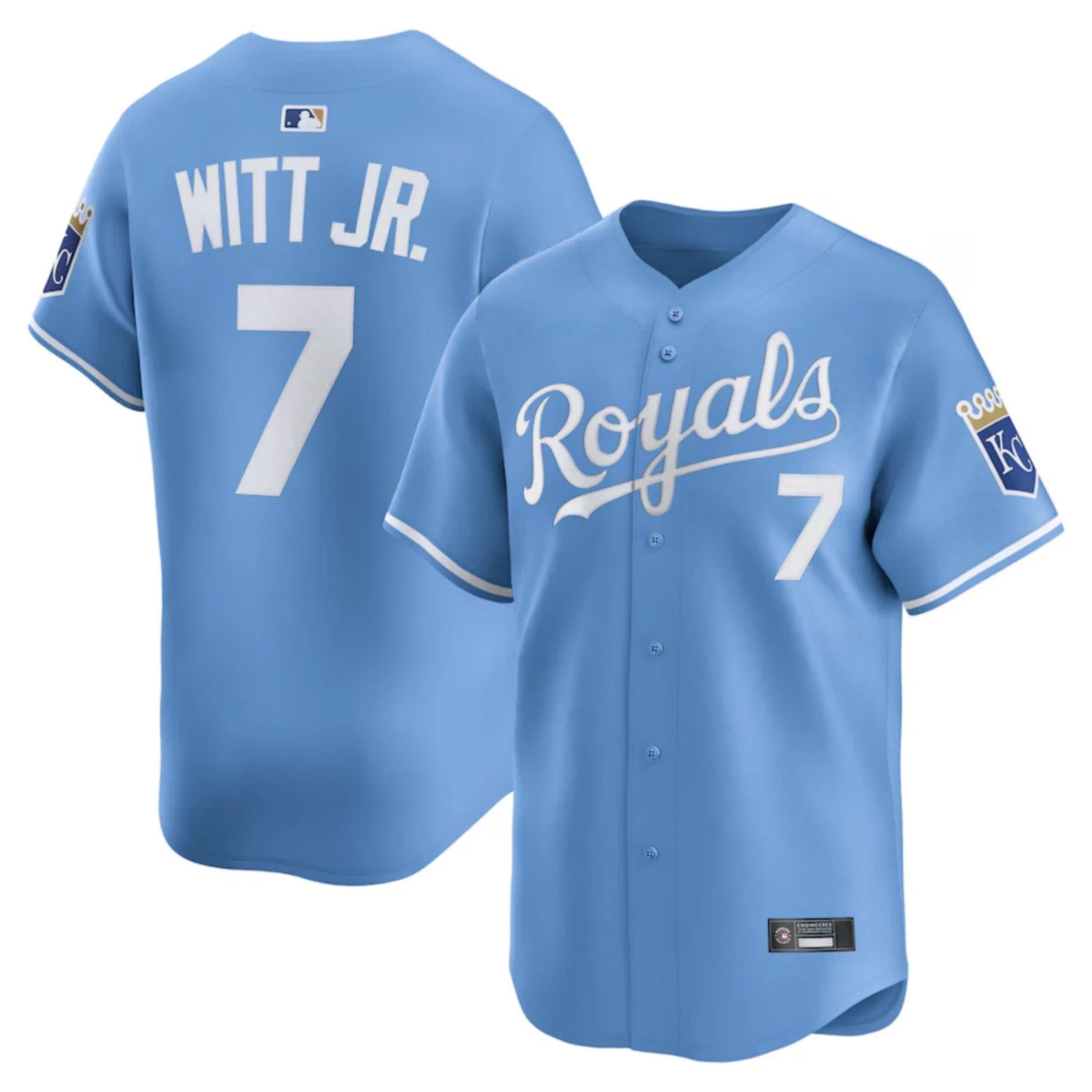 Kansas City Royals #7 Bobby Witt Jr Baseball Jersey Men Adult All Size S-5XL