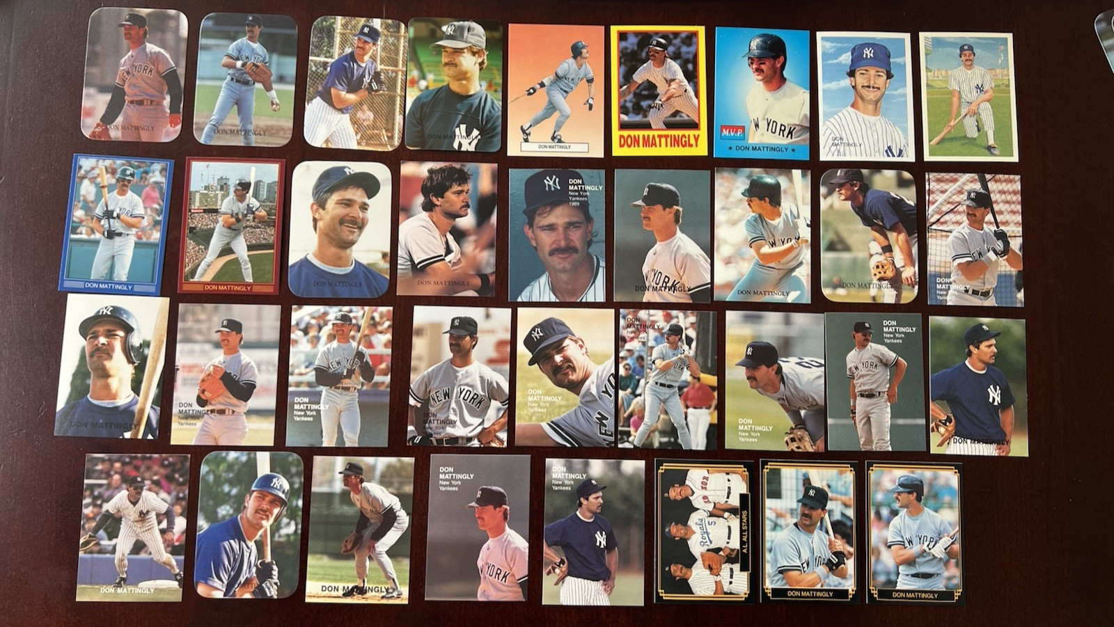 35 Card Lot: 1987 1988 1989 1990 Don Mattingly Oddball Cards Broder Classic MVP