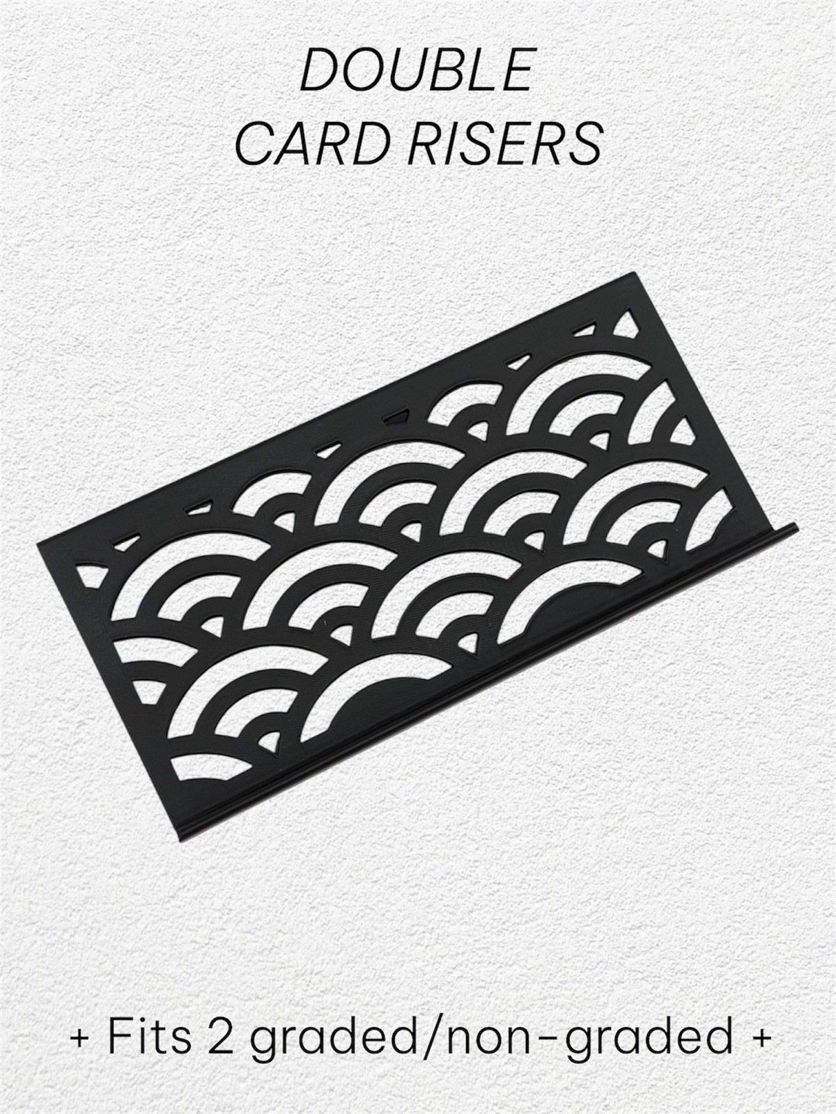 Card Risers for Zion Display Case – Japanese Wave Pattern