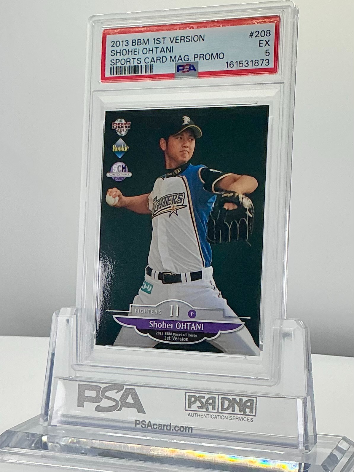 SHOHEI OHTANI 2013BBM 1ST VERSION SPORTS CARD MAG PROMO#208 PSA5!POP7!(RC)