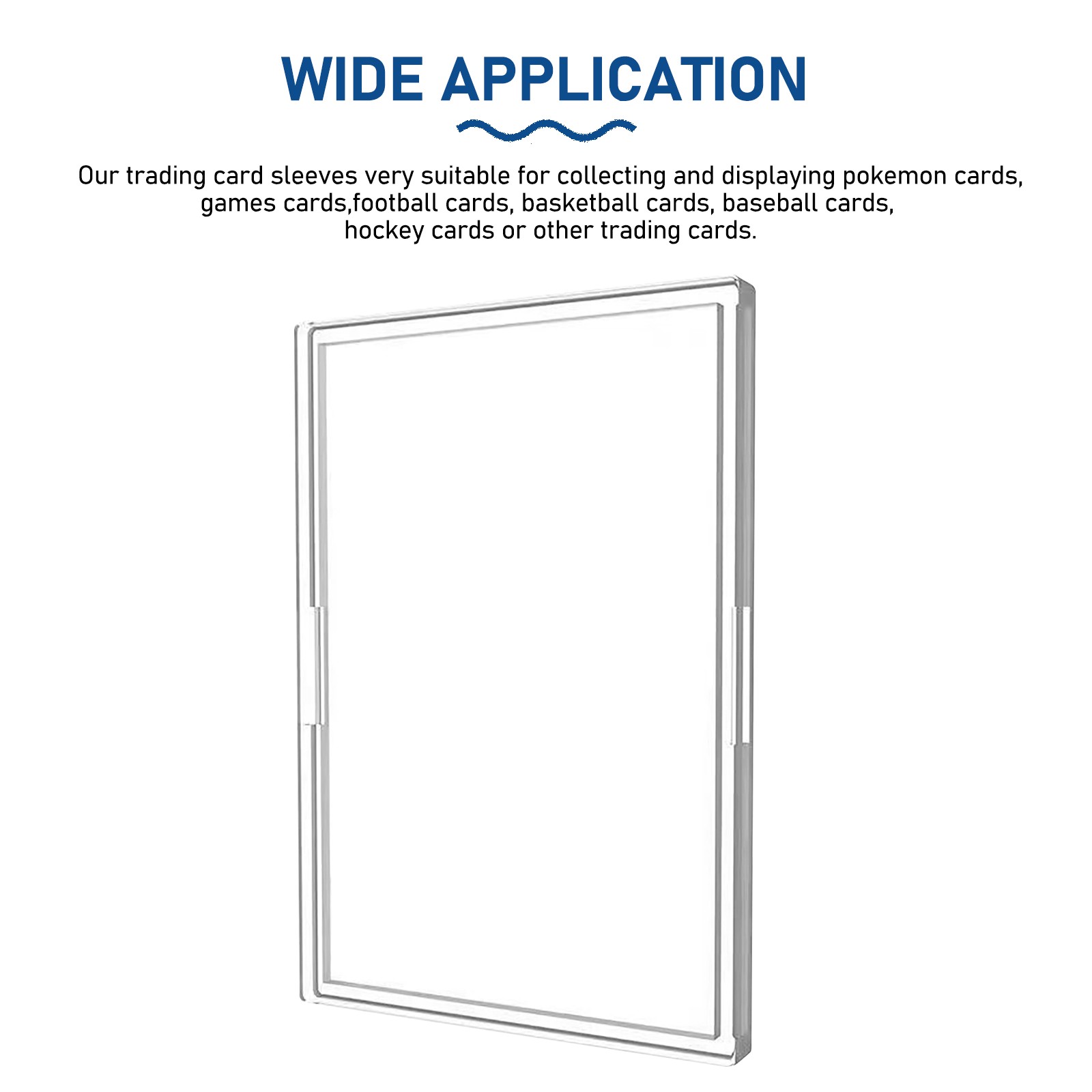 50-500Pcs Clear Trading Sleeves Card Protector Holder For Sports Card Display
