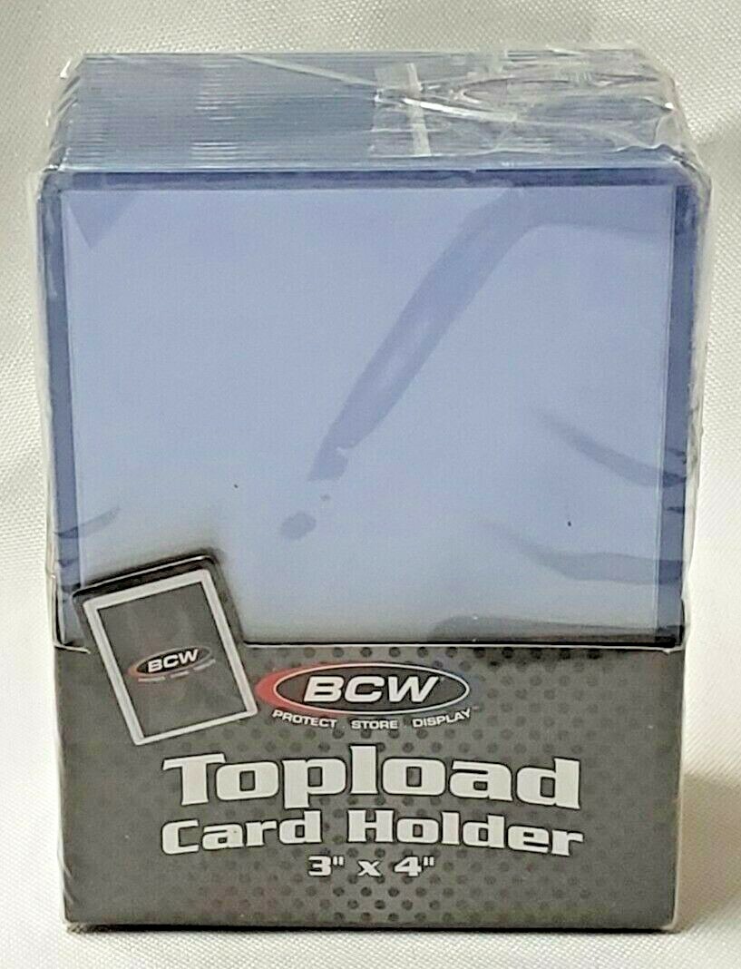 BCW Topload Card Holders 3×4 – 50 PACK Standard Size 20pt Rigid TopLoaders *NEW
