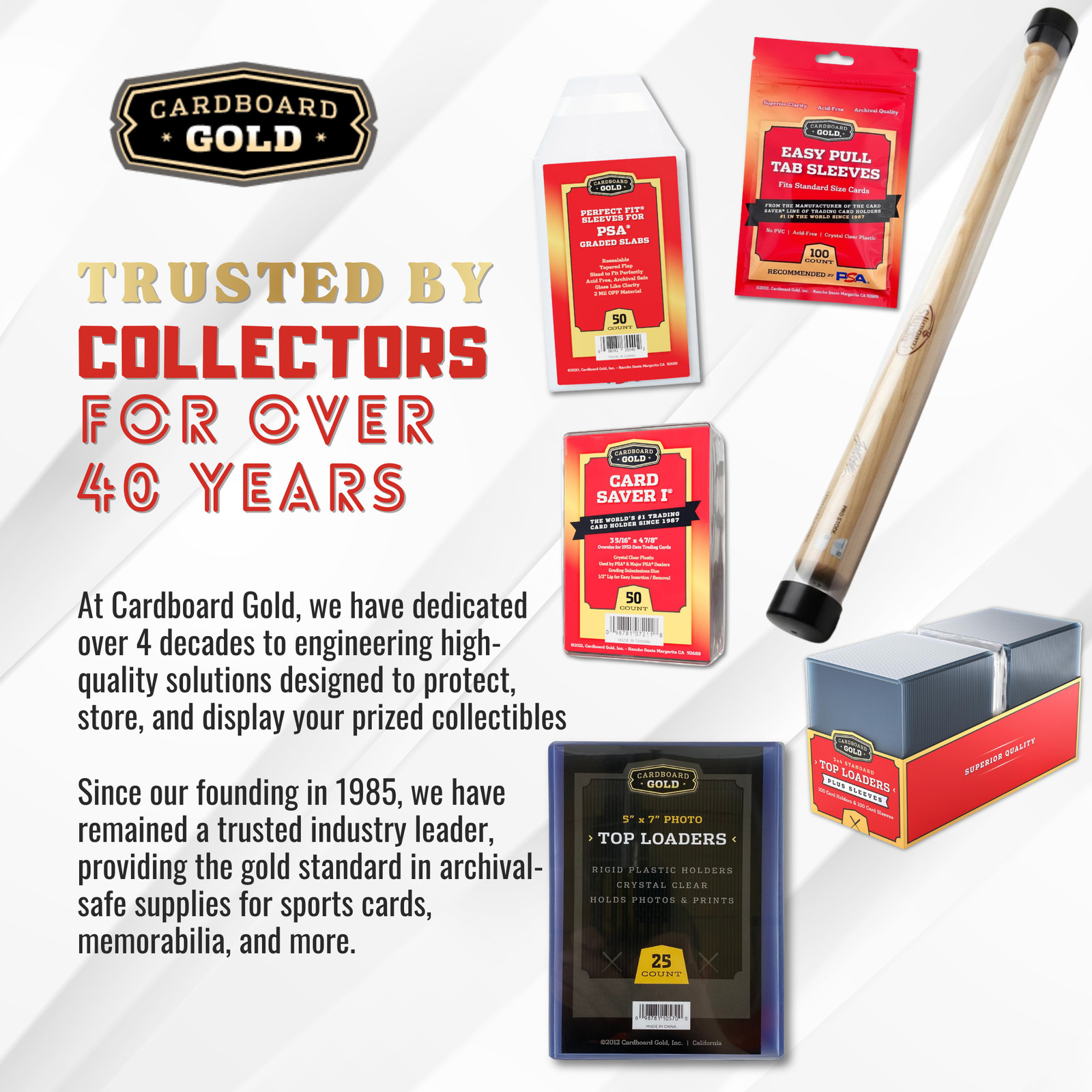 1000ct Cardboard Gold 5×7 Top Loaders for Postcards/Photos – Clear Rigid PVC