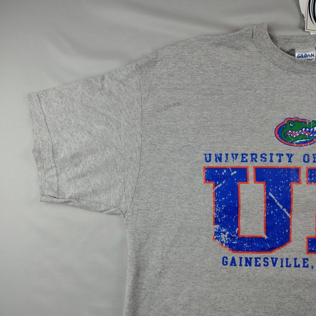 Florida Gators T-Shirt Mens XL Gray Short Sleeve Gildan NCAA Football Logo NWT