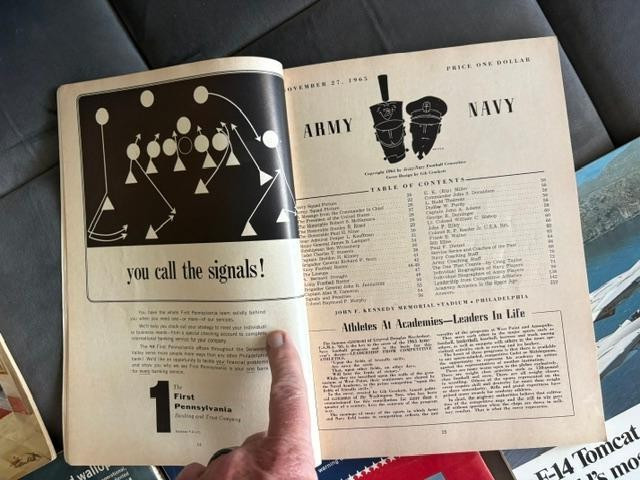 Vtg 1950’s/60’s/70’s-era ARMY vs. NAVY College NCAA Game Program Lot (12)