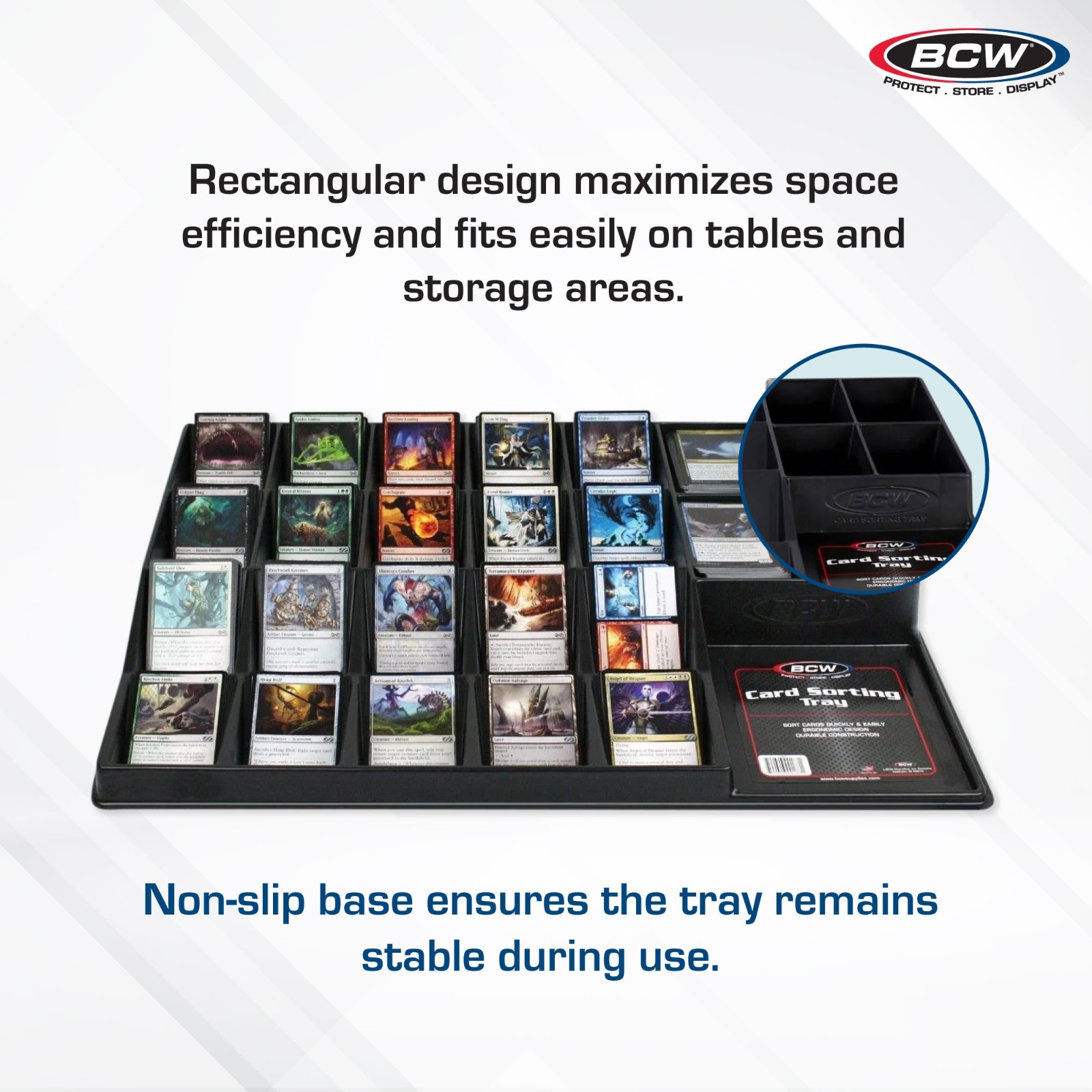 2-PACK BCW 24 Cell Black Card Sorting Tray Organizer Holder for Trading Cards