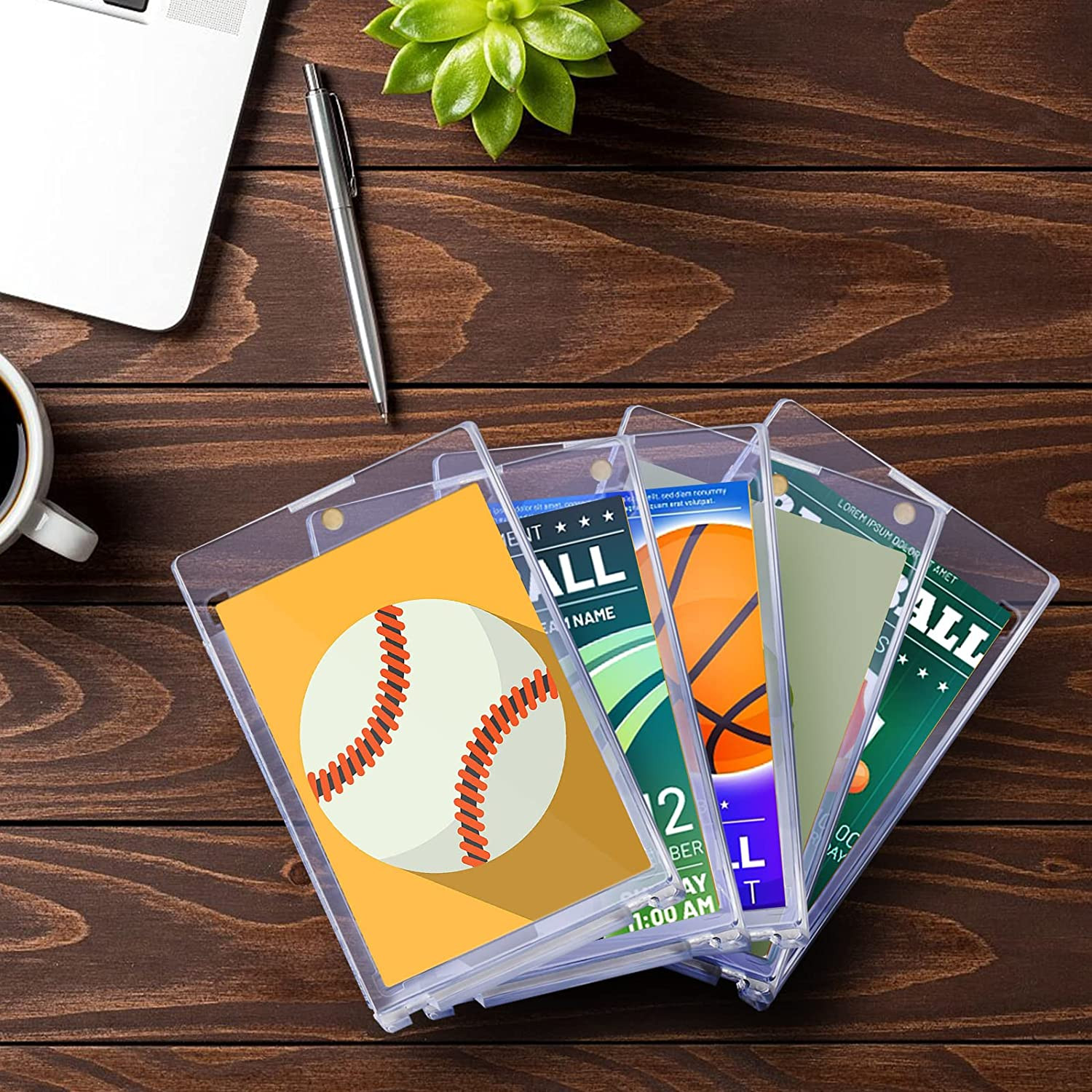 100 ct Magnetic Card Holders for Trading Cards – 35pt Protectors