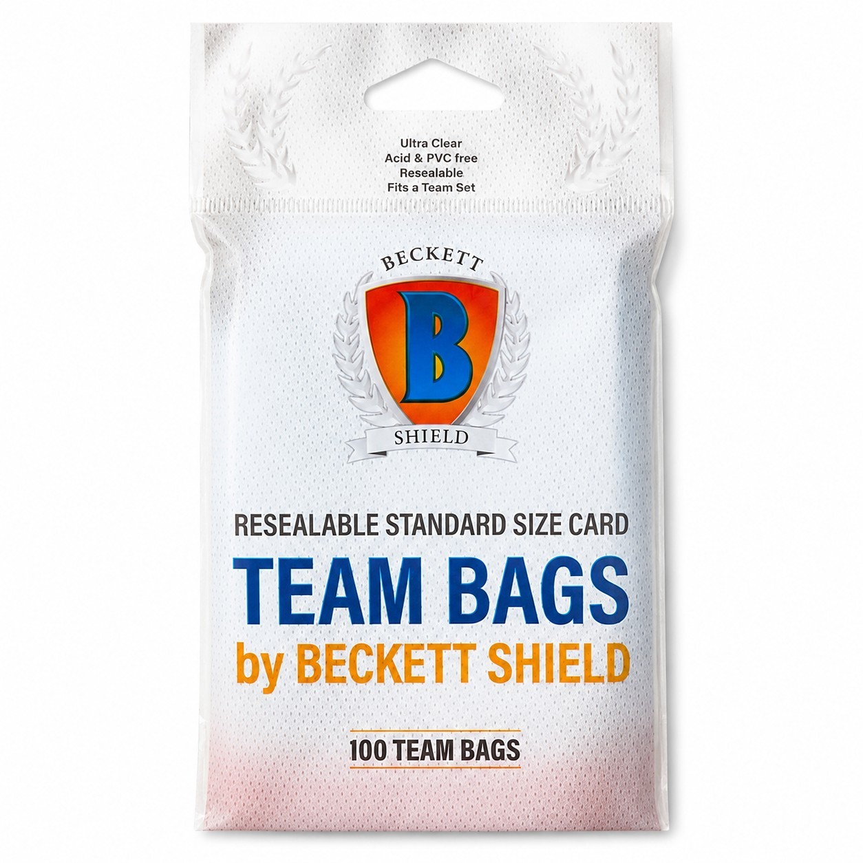 1000 PACK – Beckett Shield Team Bags Resealable Sleeves – 10 Packs of 100 Bags