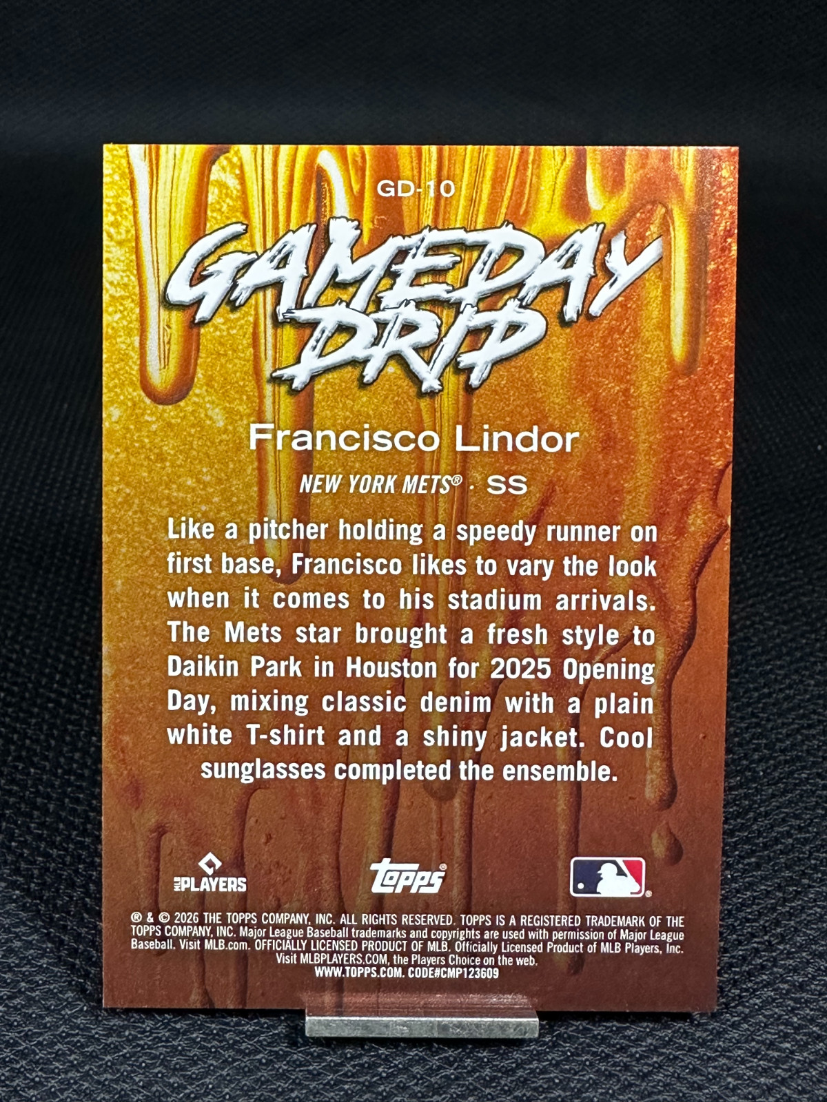 2026 Topps Series 1 FRANCISCO LINDOR Gameday Drip #GD-10