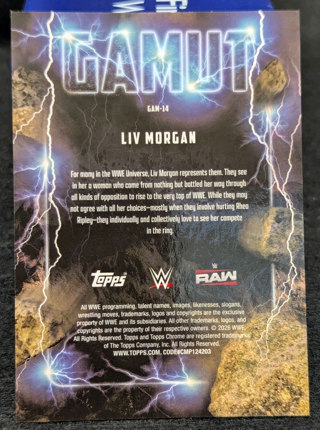 Liv Morgan 2026 Topps Chrome WWE Gamut Refractor GAM-14 SSP Case Hit