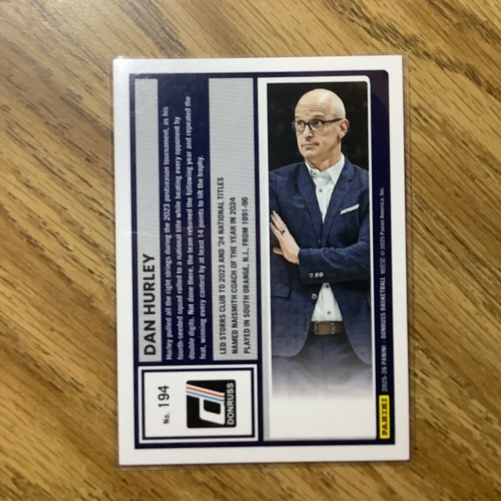 2025/26 Panini Donruss Basketball Dan Hurley Purple /275 UCON HUSKIES!!