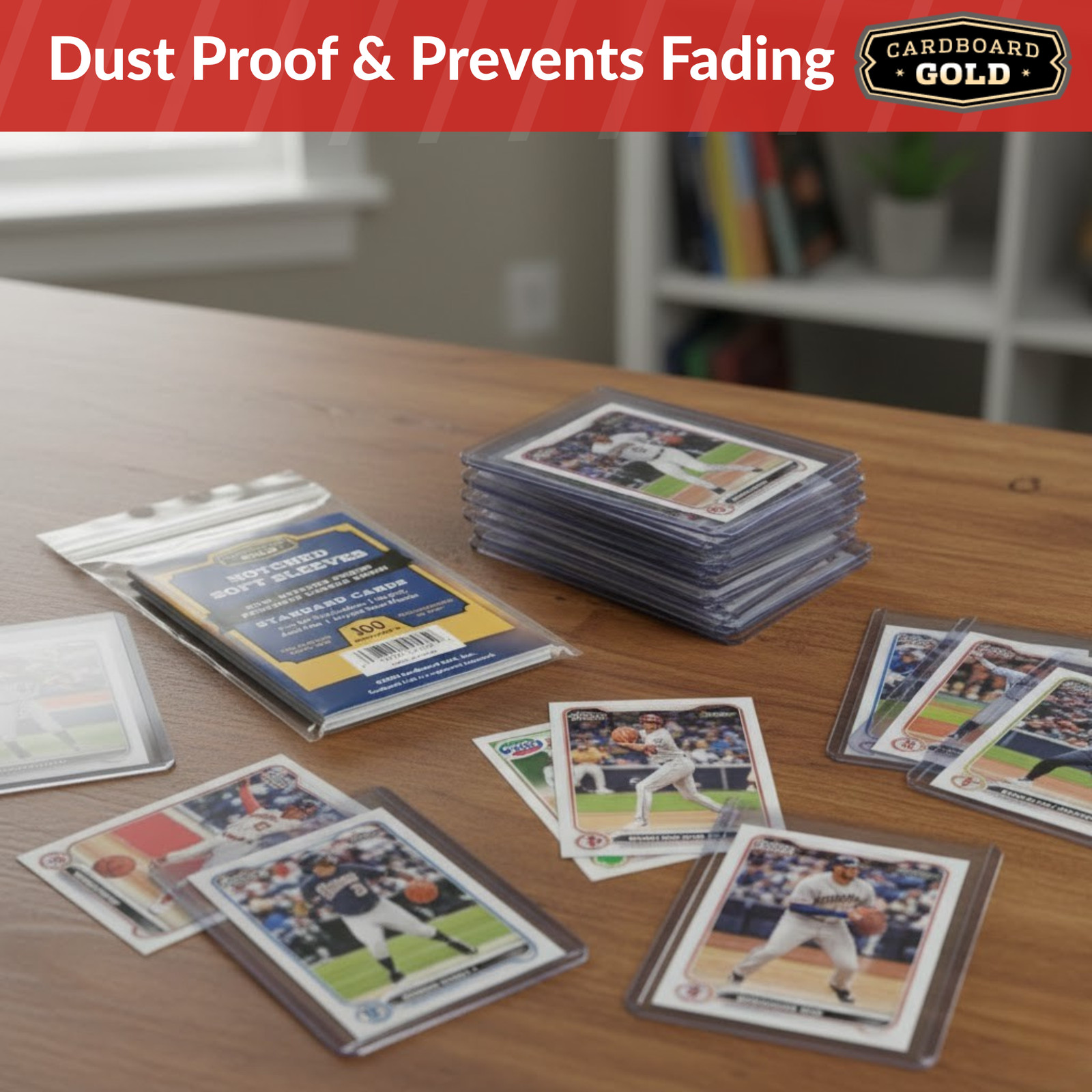 10,000 CBG Premium Easy Glide Notched Easy Loading Trading Card Soft Sleeves