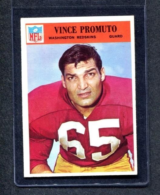 1966 Philadelphia #188 Vince Promuto (Redskins) Ex+ (Flat Rate Ship) A3