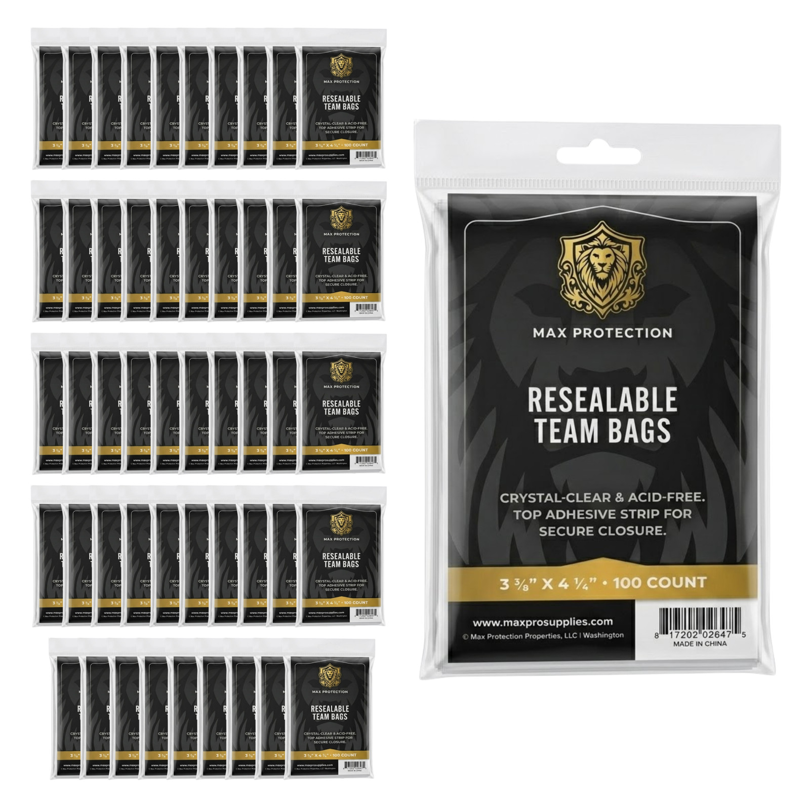 5,000ct Ultra Max Pro Team Bags for Baseball Pokemon Trading Cards – NEW