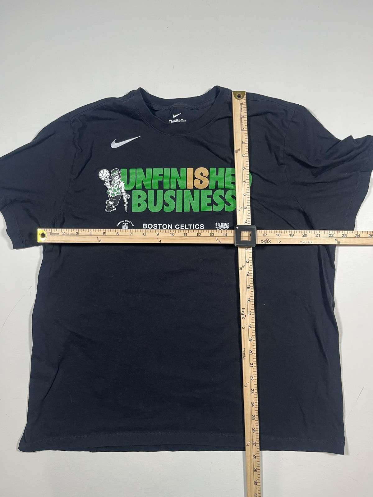 Boston Celtics Shirt Mens 2XL Black NBA Basketball Nike Unfinished Business 2023