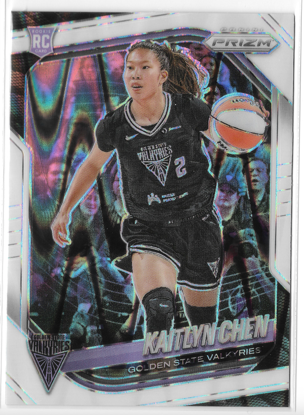2025 Panini Prizm WNBA White Seismic #100 Kaitlyn Chen RC Golden State Valkyries