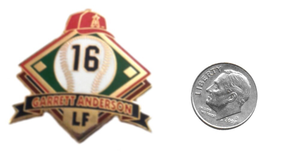 Angels Pins Anaheim Angels Pin RARE Garrett Anderson #16 Plate 2004 Baseball Pin