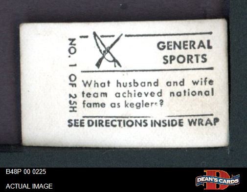 1948 Topps Magic Photo #1 Mr. and Mrs. George H General Sports 1.5 – FAIR
